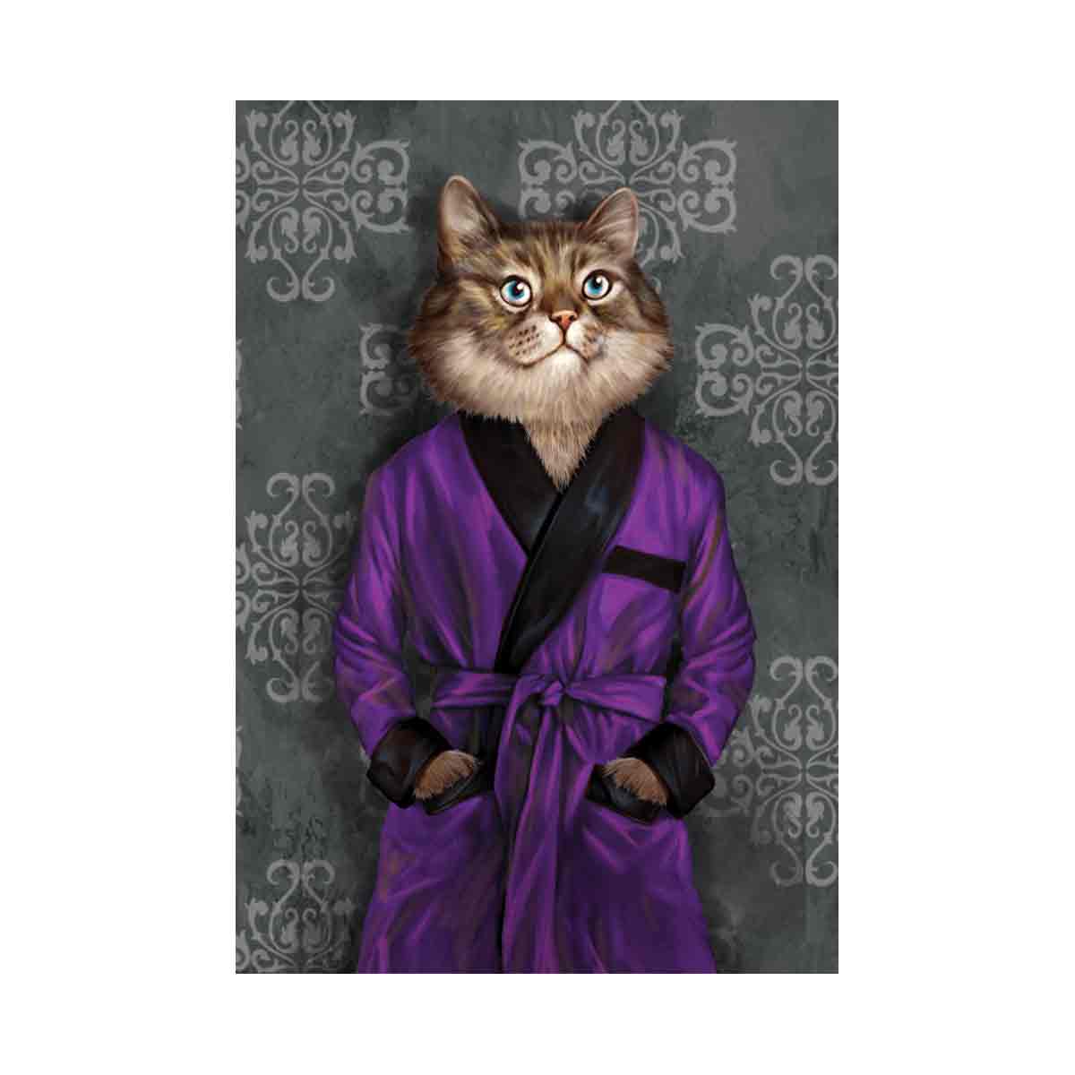 Cat in robe 