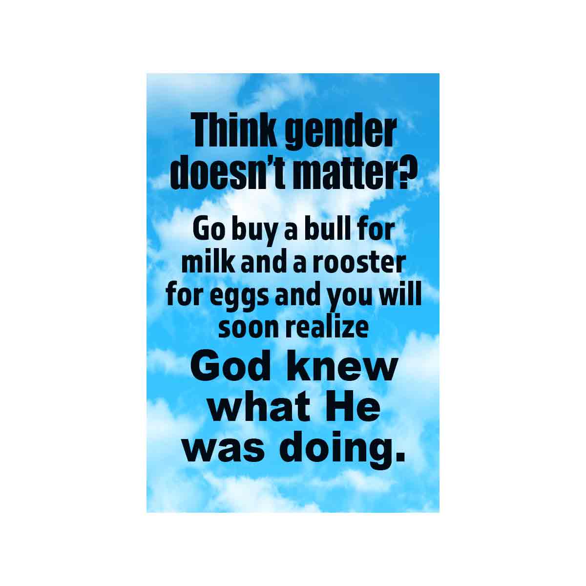 Think Gender doesn't Matter - Bull and Rooster